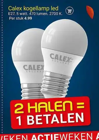 Kluswijs Calex Kogellamp Led aanbieding