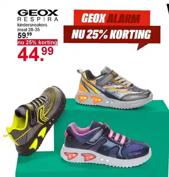 Scapino Geox Respira kindersneakers maat 28-35 aanbieding