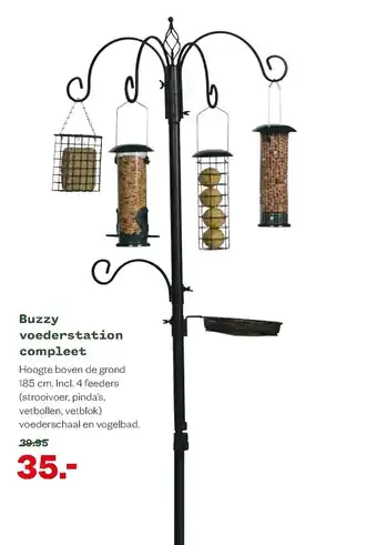 Welkoop Buzzy voederstation comppleet aanbieding