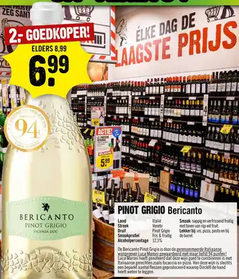 Dirck 3 Pinot Grigio Bericanto aanbieding