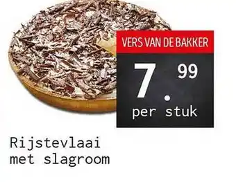 Naanhof Rijstevlaai met slagroom aanbieding