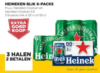 Jumbo Heineken Blik 6-Packs 33cl of 50cl aanbieding