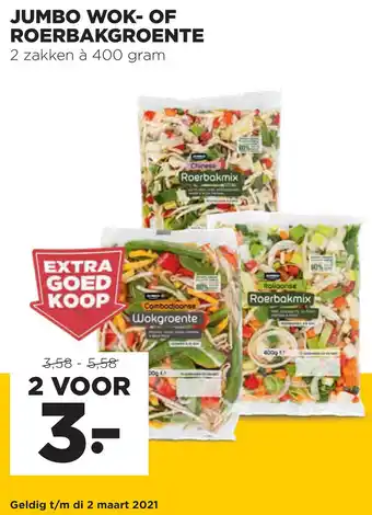 Jumbo Jumbo Wok- of Roerbakgroente 400g aanbieding