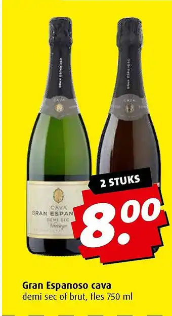 Boni Gran Espanoso cava aanbieding