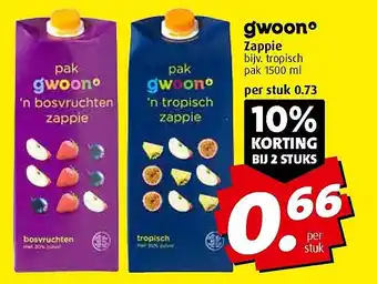 Boni G'woon Zappie aanbieding