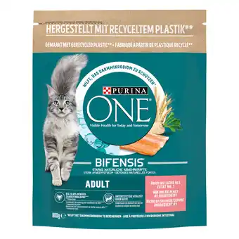 Dekamarkt Purina One Kattenvoer adult zalm & volkoren granen aanbieding