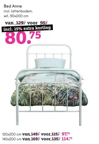 Leen Bakker Bed Anne 90x200cm aanbieding