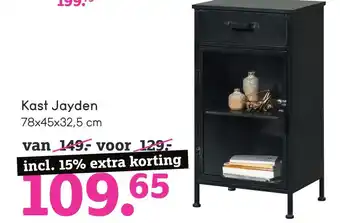 Leen Bakker Kast Jayden 78x45x32,5cm aanbieding