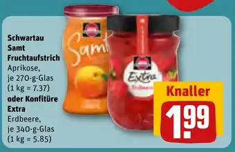 Rewe DE Schwartau Samt Fruchtaufstrich oder Konfitüre Extra aanbieding