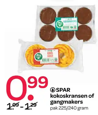 Spar SPAR kokoskransen of gangmakers aanbieding