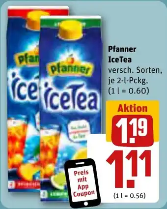 Rewe DE Pfanner Ice Tea aanbieding