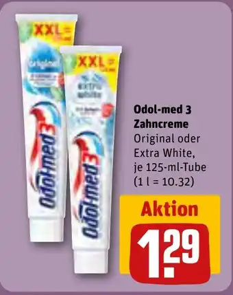 Rewe DE Odol-med 3 Zahncreme aanbieding