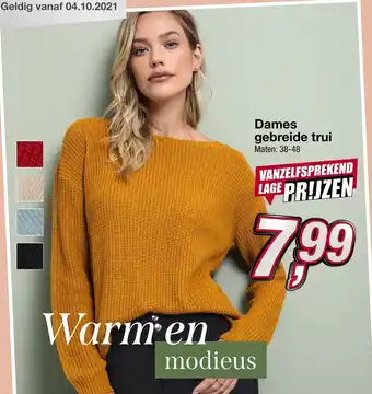 Kik Dames gebreide trui aanbieding