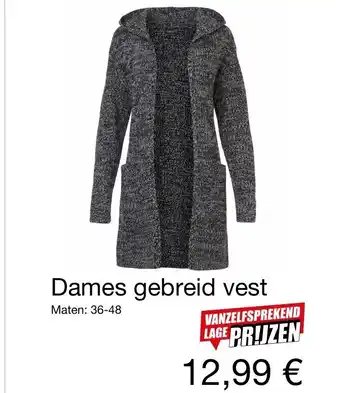 Kik Dames gebreid vest aanbieding