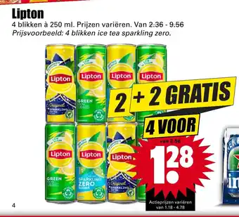 Dirk Lipton 250ml aanbieding