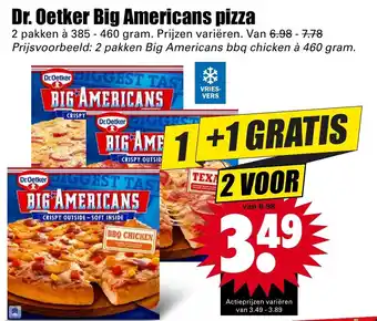 Dirk Dr. oetker big american pizza 385-460g aanbieding