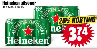 Dirk Heineken pilsener 33cl aanbieding