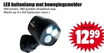 Dirk LED buitenlamp pmet bewegingsmelder aanbieding