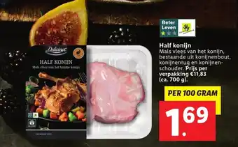 Lidl Half konijn 100g aanbieding