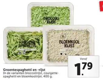 Lidl Groentespaghetti en-rijst aanbieding