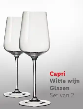 Lidl Capri Witte wijn Glazen aanbieding