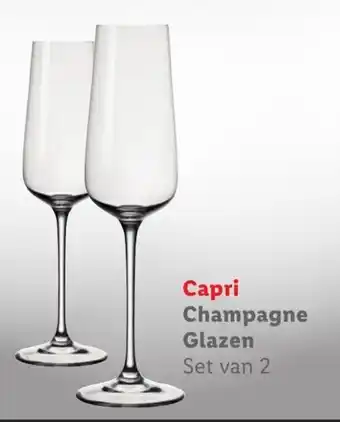 Lidl Capri Champagne Glazen aanbieding