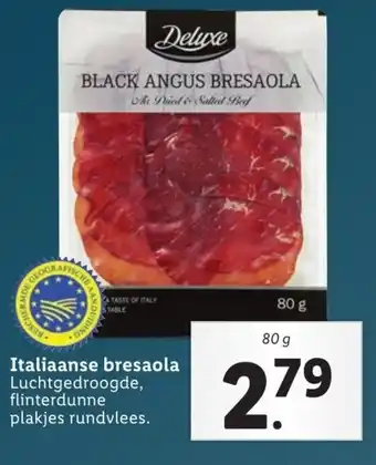 Lidl Italiaanse bresaola 80g aanbieding