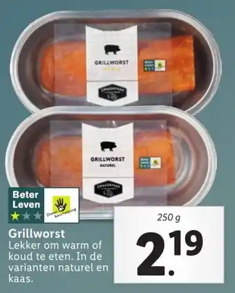 Lidl Grillworst 250g aanbieding