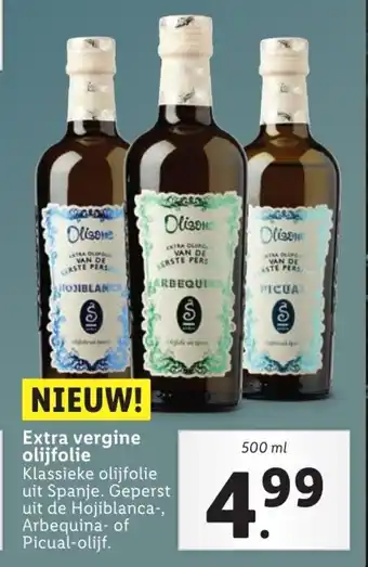 Lidl Extra vergine olijfolie 500ml aanbieding