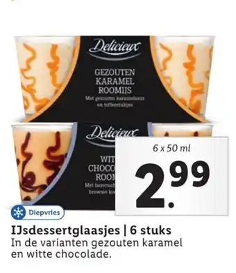 Lidl IJsdessertglaasjes 6 x 50mk aanbieding