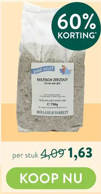 Holland & Barrett Keltisch zeezout aanbieding