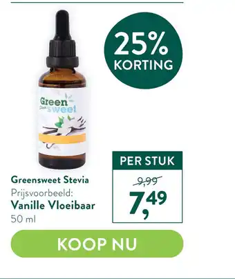 Holland & Barrett Greensweet Stevia aanbieding