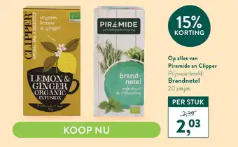 Holland & Barrett Op alles van Piramide en Clipper aanbieding