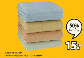 Jysk VALMUE PLAID aanbieding