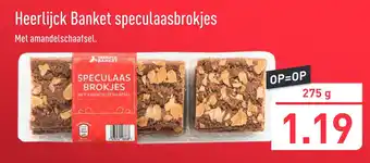 ALDI Heerlijck Banket speculaasbrokjes 275gram aanbieding