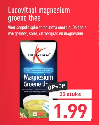 ALDI Lucovitaal magnesium groene thee aanbieding