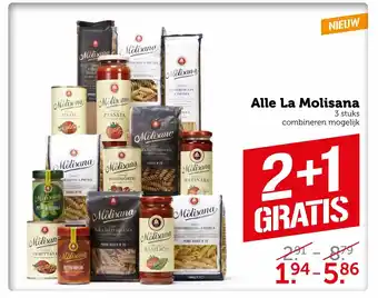 CoopCompact Alle La Molisana 3 stuks aanbieding