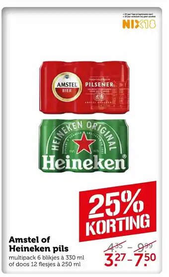 CoopCompact Amstel of Heineken Pils aanbieding