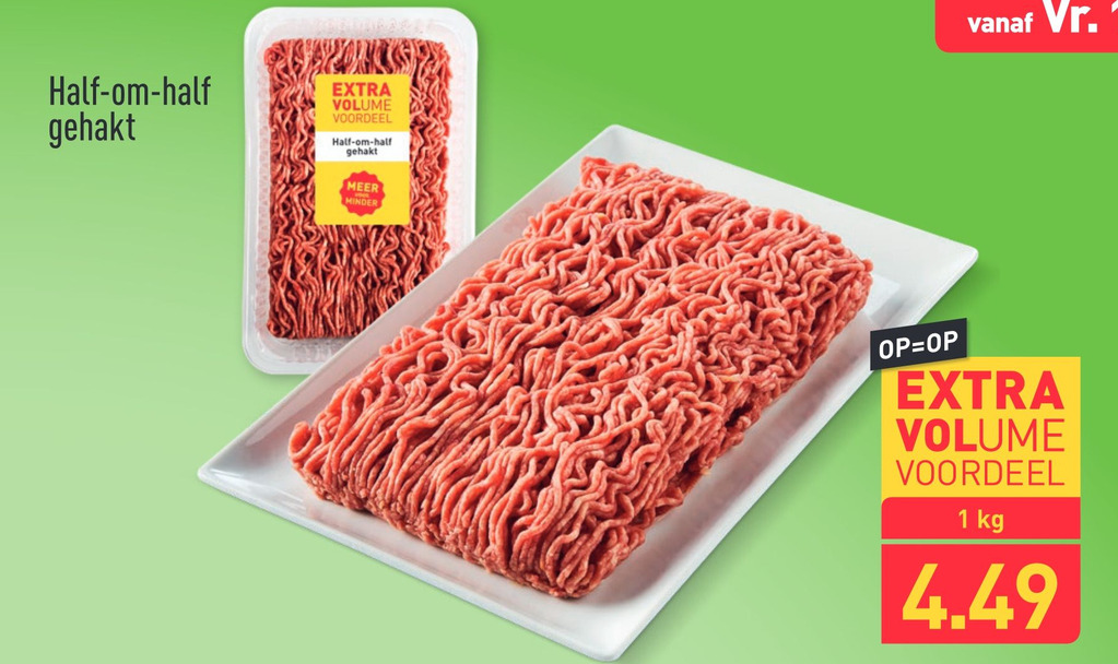 Halfomhalf gehakt 1kg aanbieding bij ALDI