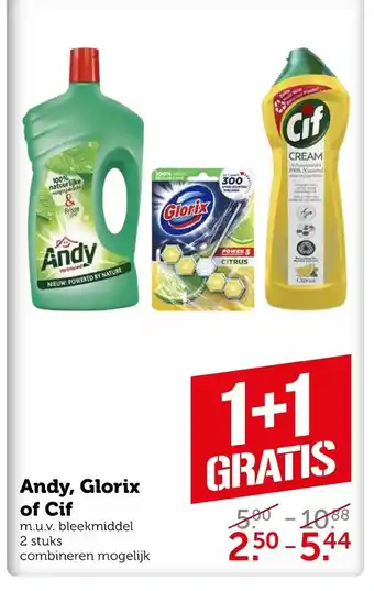 CoopCompact Andy, Glorix of Cif 2 stuks aanbieding