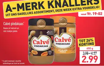 ALDI Calvé pindakaas 650gram aanbieding