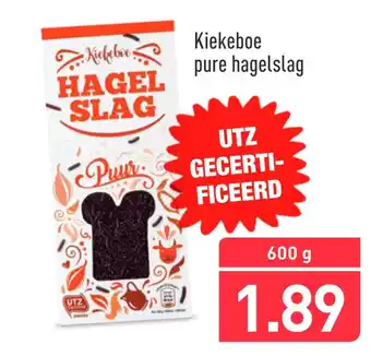 ALDI Kiekeboe pure hagelslag 600gram aanbieding