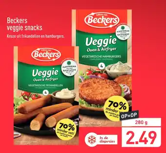 ALDI Beckers veggie snacks 280gram aanbieding