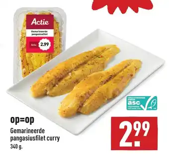 ALDI Gemarineerde Pangasiusfilet Curry 340g aanbieding