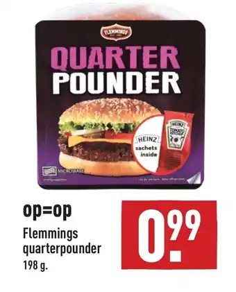 ALDI Flemmings Quarterpounder 198g aanbieding