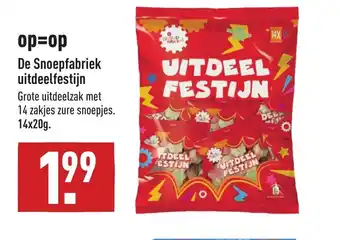 ALDI De Snoepfabriek Uitdeelfestijn 14 x 20 g aanbieding