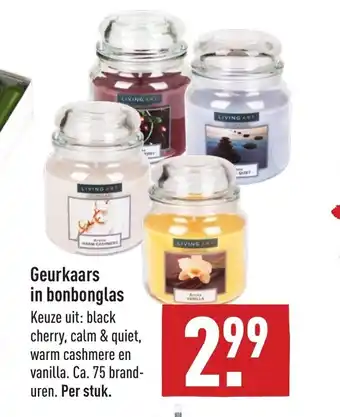 ALDI Geurkaars in Bonbonglas per stuk aanbieding