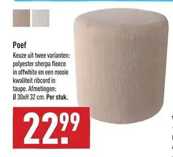 ALDI Poef 30 x 32 cm per stuk aanbieding