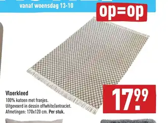 ALDI Vloerkleed 170 x 120 cm per stuk aanbieding