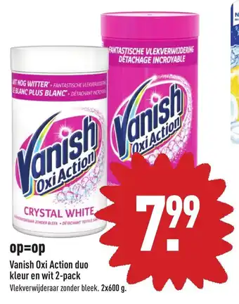 ALDI Vanish Oxi Action Duo Kleur en Wit 2-pack 2 x 600g aanbieding